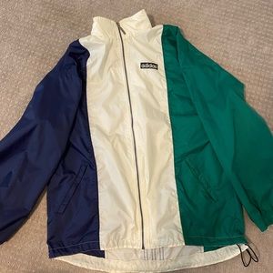 Vintage color blocked Adidas windbreaker